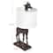 Hello Honey® 28" Bronze Giraffe Table Lamp with Linen Shade